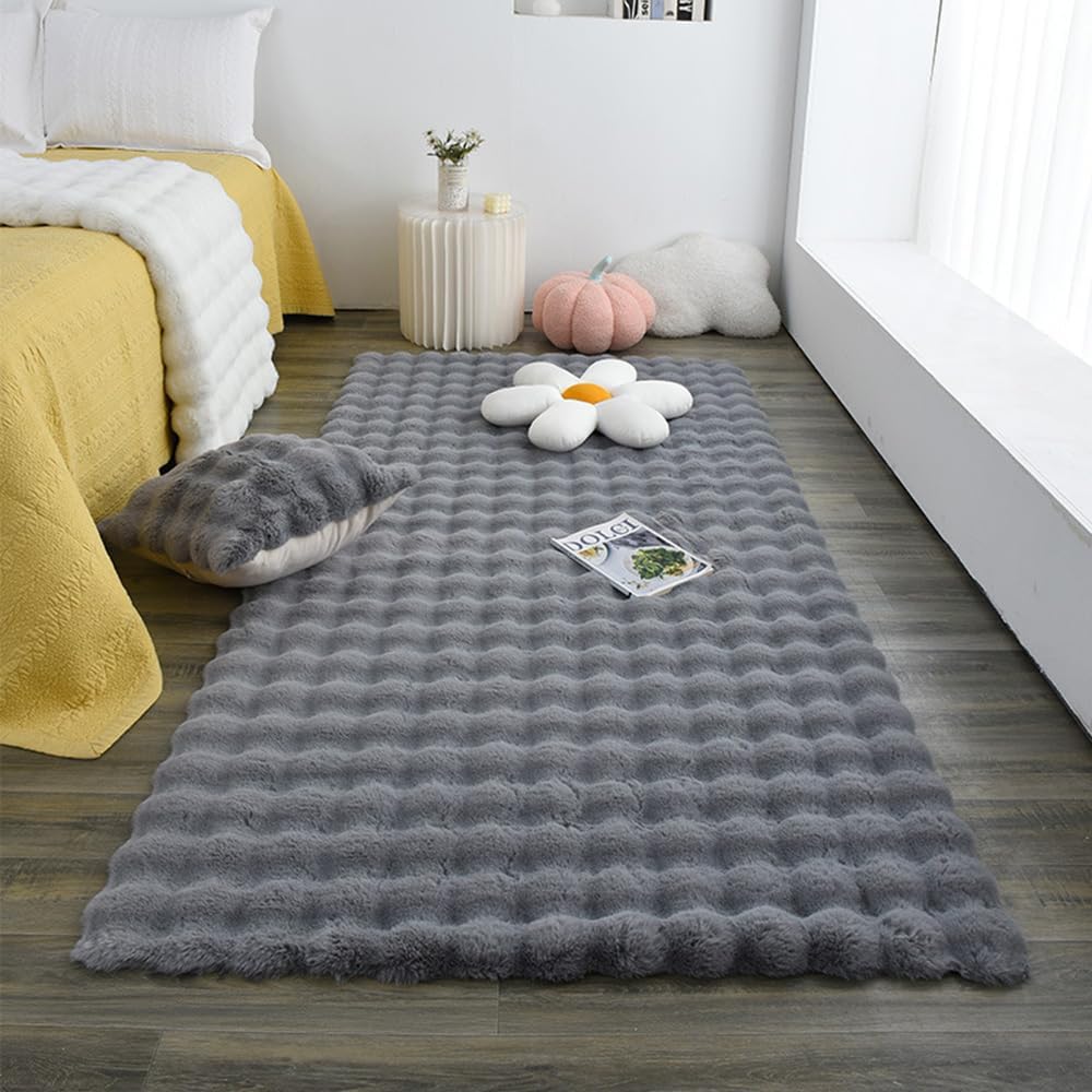 Rabbit Bubble Carpet - Blue Grey