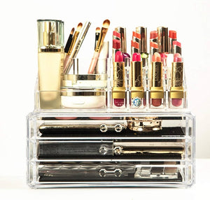 Acrylic Cosmetic Organizer Makeup 3 drawers