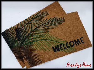 Palm Leaf Welcome Outdoor Mat - 45x75 cm