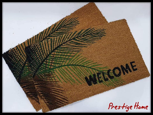 Palm Leaf Welcome Outdoor Mat - 45x75 cm