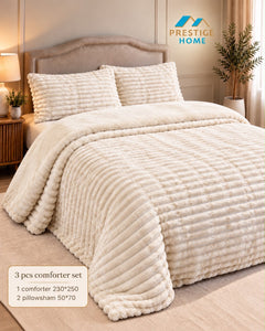 Norvella Flannel Comforter Set - Double