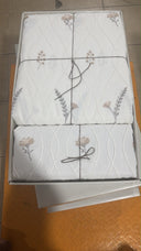 Embroidered Jacquard Pique Bedspread Set 6 pcs - Double
