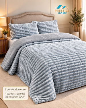 Norvella Flannel Comforter Set - Double