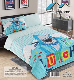 Shark Bedspread Single set - 3 pieces