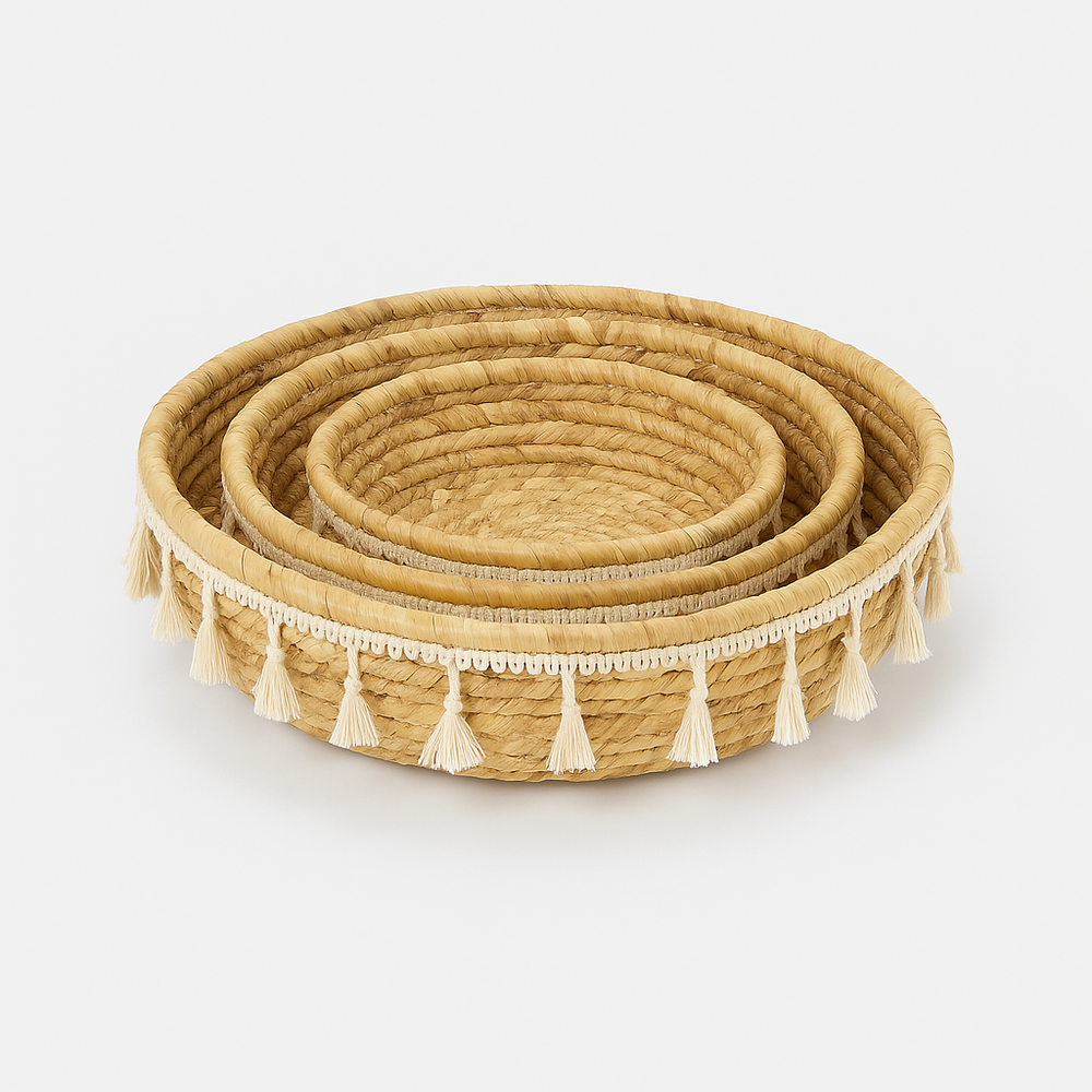 Tassel Charm Baskets - 3 Pcs