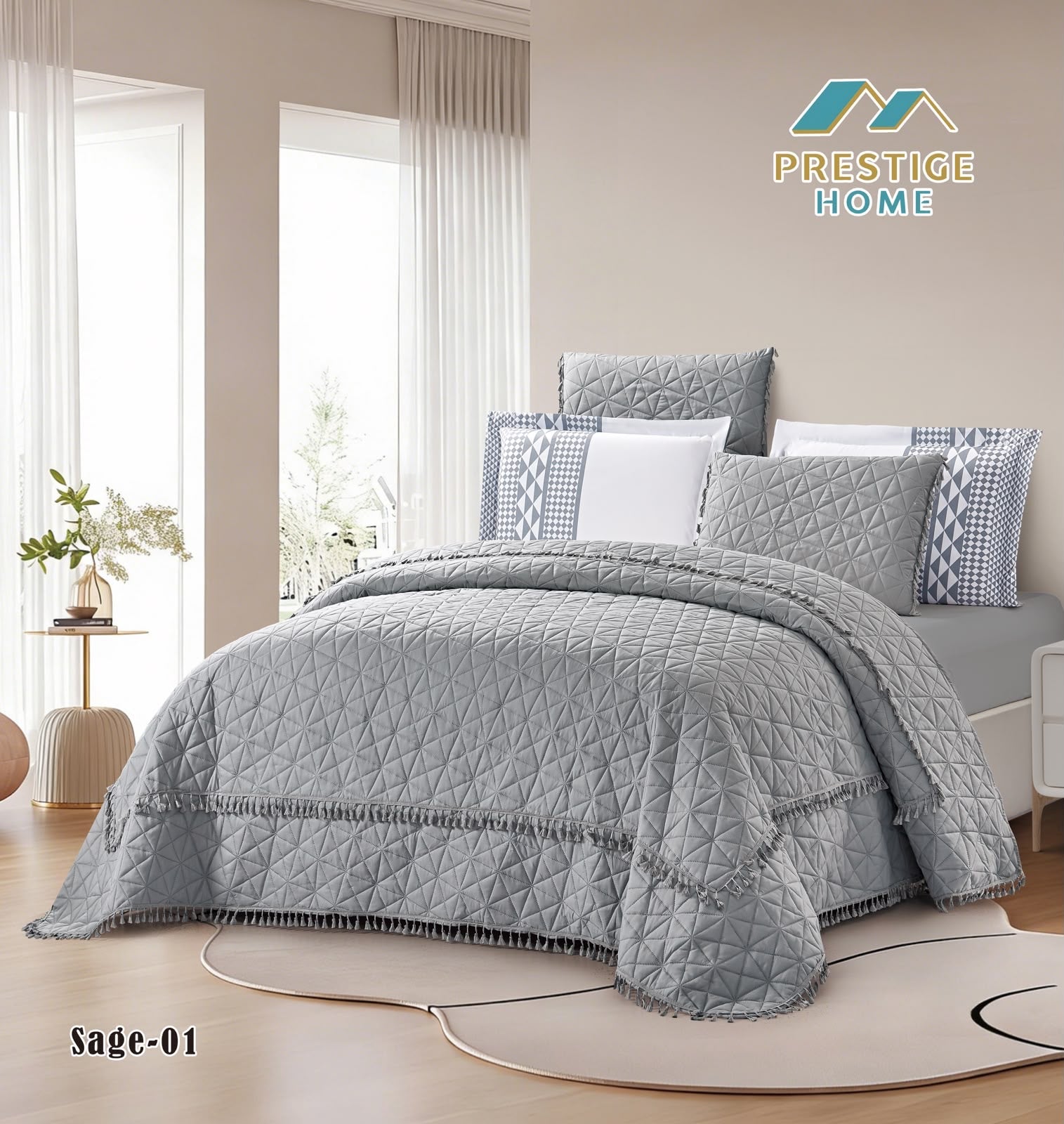 Sage Bedspread Set - Double