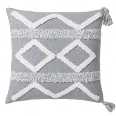 Boho Diamond & Chevron Tassel Cushion Cover - 45x45 cm