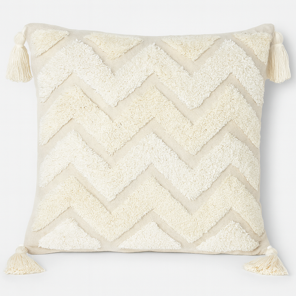 Boho Textured Chevron Cushion