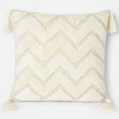 Boho Textured Chevron Cushion
