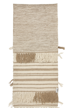 Sandstone Stripes Woven Table Runner - 35x172 cm