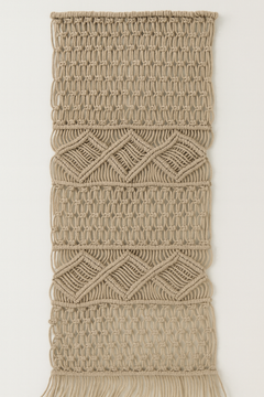 Diamond Weave Macramé Table Runner - 35x172 cm