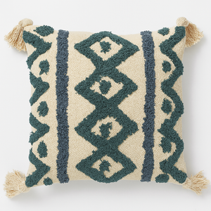 Moroccan Diamond-Tufted Cushion - 45 x 45 cm