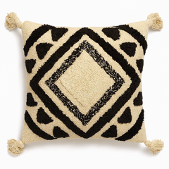 Midnight Diamond Tufted Cushion - 45 x 45 cm