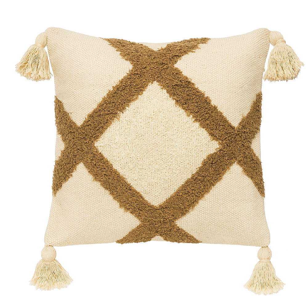 Cocoa Cross Woven Cushion - 45 x 45 cm