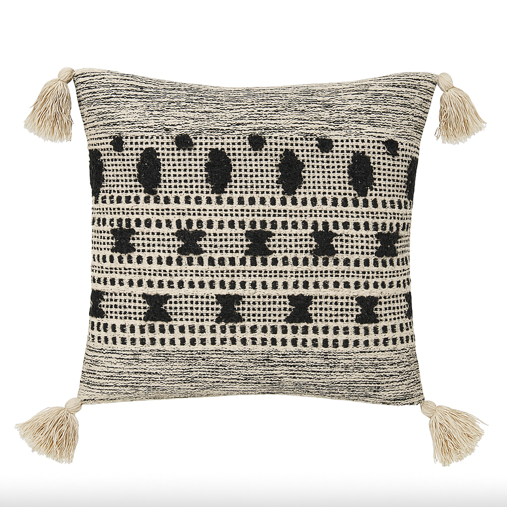 Black Loom Boho Cushion - 45 x 45 cm