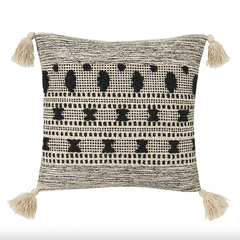 Black Loom Boho Cushion - 45 x 45 cm