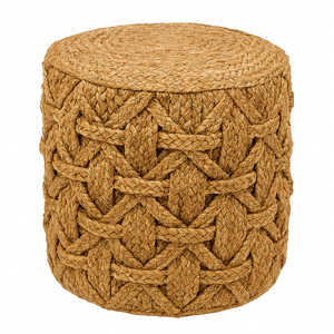 Braided Jute Pouf Ottoman