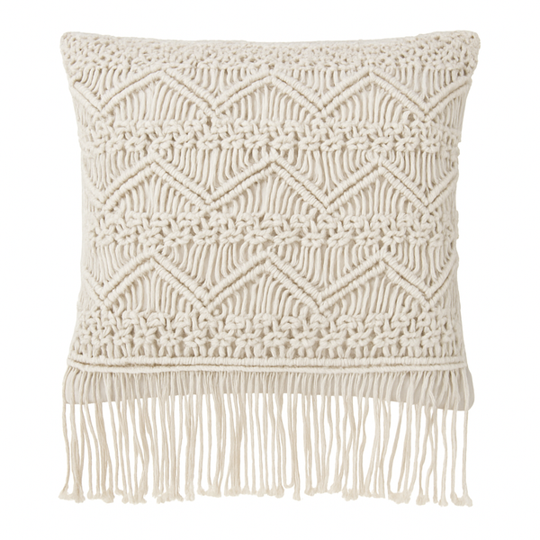 Boho Macrame Cushion - 45x45 cm