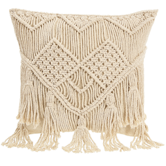 Boho Macrame Cushion - 45x45 cm