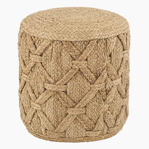 Braided Jute Pouf Ottoman