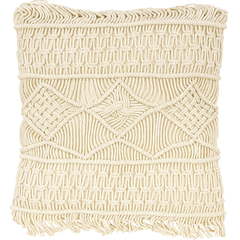 Boho Macrame Throw Pillow - 45x45 cm