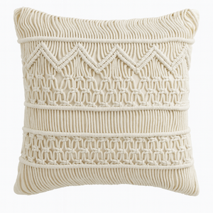 Macramé Knotted Cushion - 45x45 cm