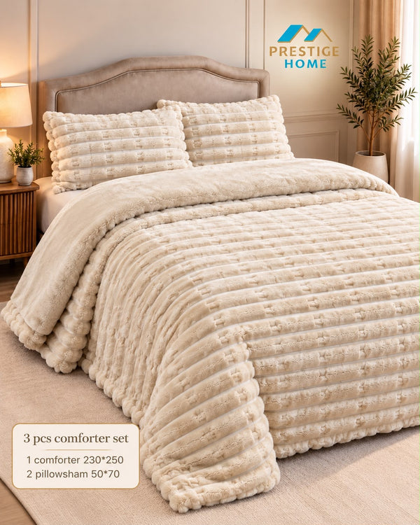 Norvella Flannel Comforter Set - Double