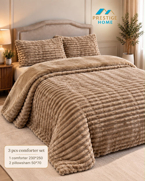 Norvella Flannel Comforter Set - Single