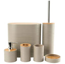 Oval Bamboo Bathroom Set