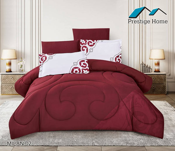 Milan Comforter Set 6 Pcs- Double