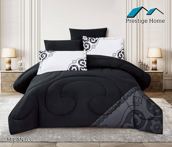 Milan Comforter Set 6 Pcs- Double