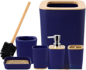 Square Bamboo Bathroom Set
