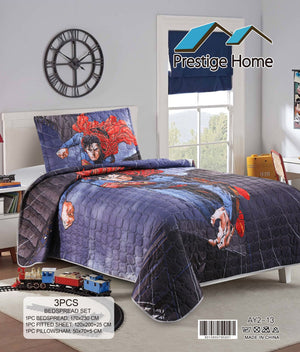 Superman Bedspread Single set - 3 pieces