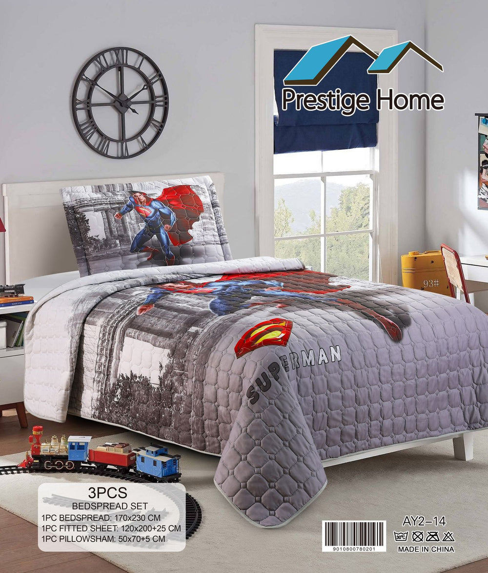 Superman Bedspread Single set - 3 pieces