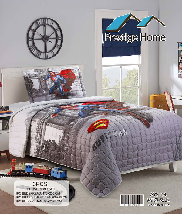 Superman Bedspread Single set - 3 pieces