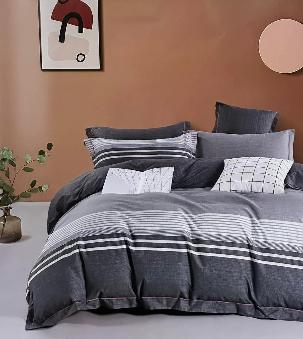 Cotton Urban Slate Bedding Set - Double