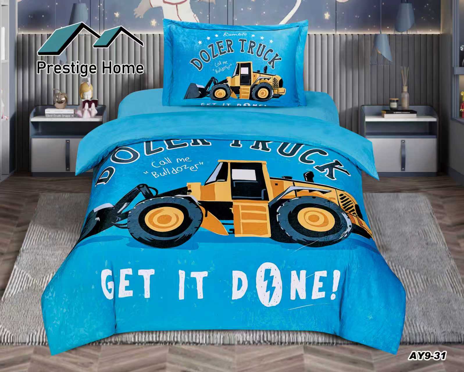 Dozer Truck Kids Comforter Set