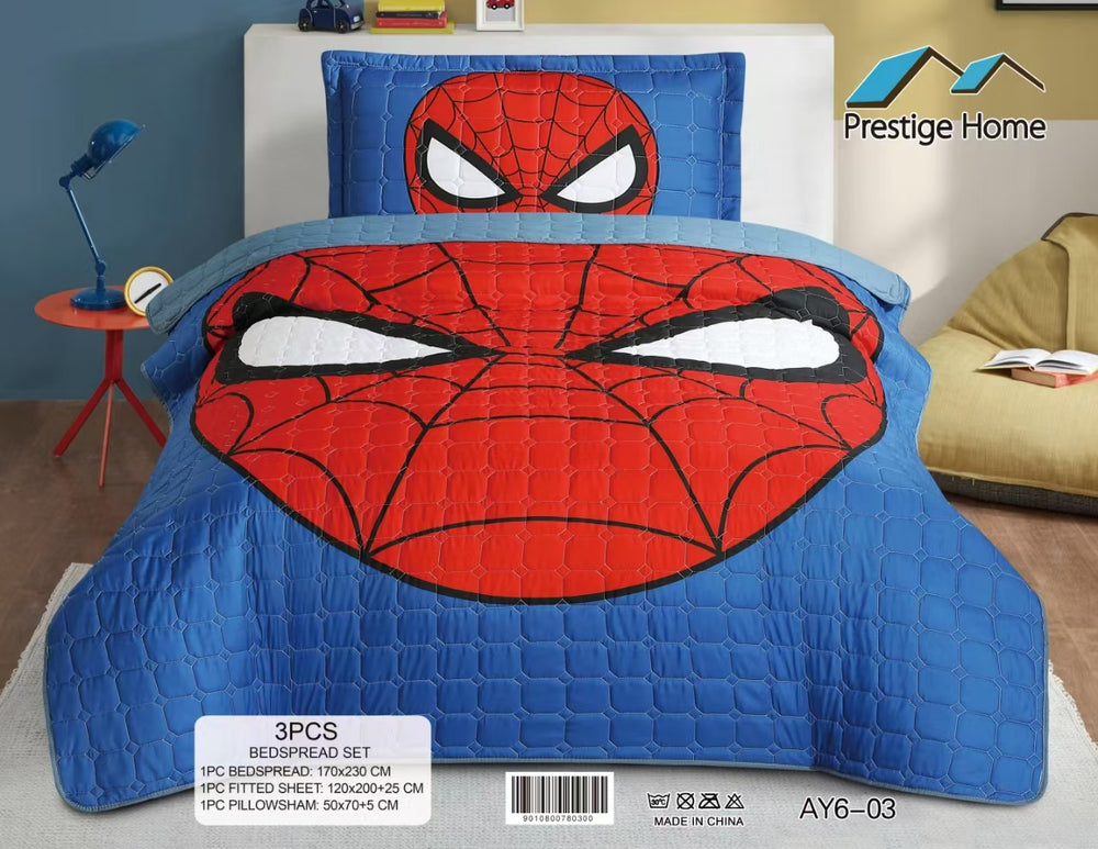 Spiderman Bedspread Set - 3 Pieces