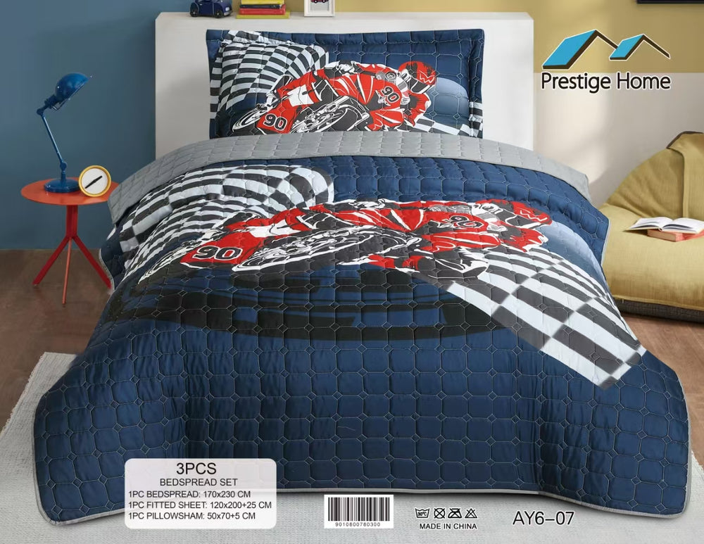 Speed Racer Bedspread Set - 3 Pieces