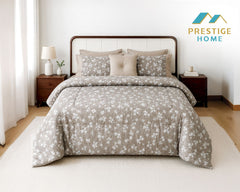 Stone Blossom Duvet Cover Set - Double