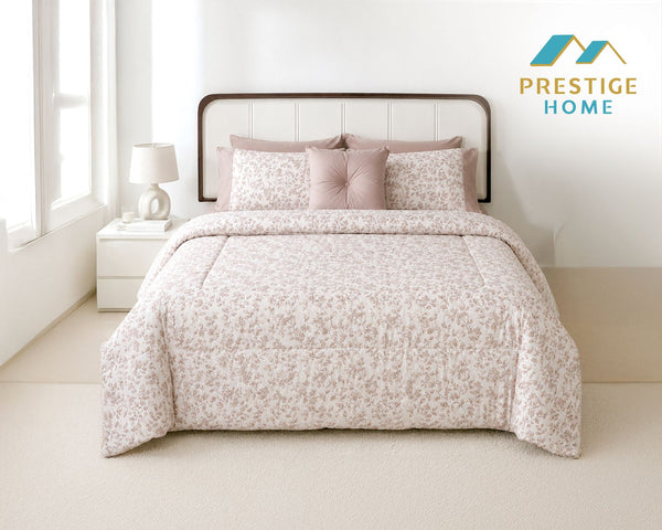 Pink Meadow Comforter Set 7 pcs - King