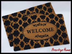 Leopard Print Welcome Outdoor Mat - 45x75 cm