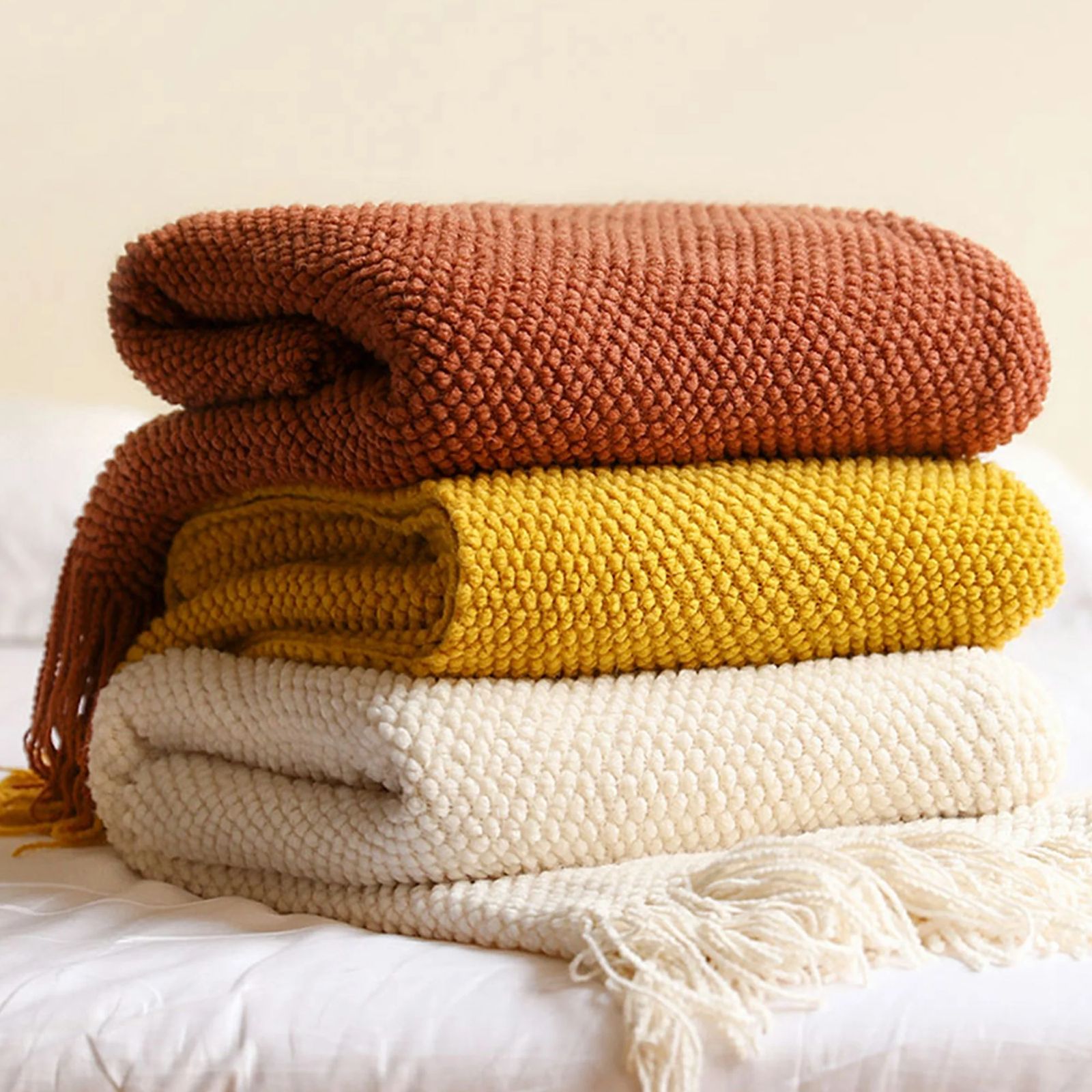 Knitted Throw Blanket