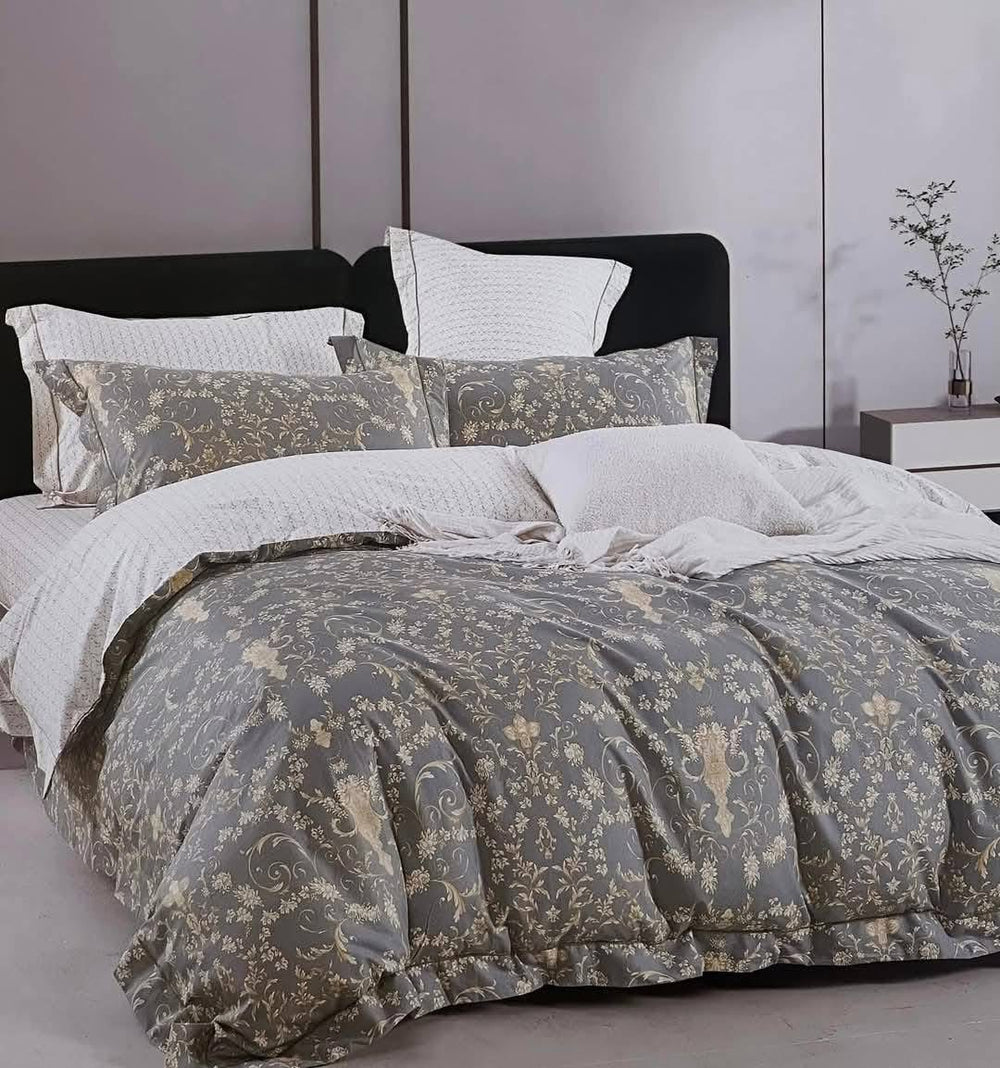 Cotton Vintage Elegance Duvet Cover Set - Double