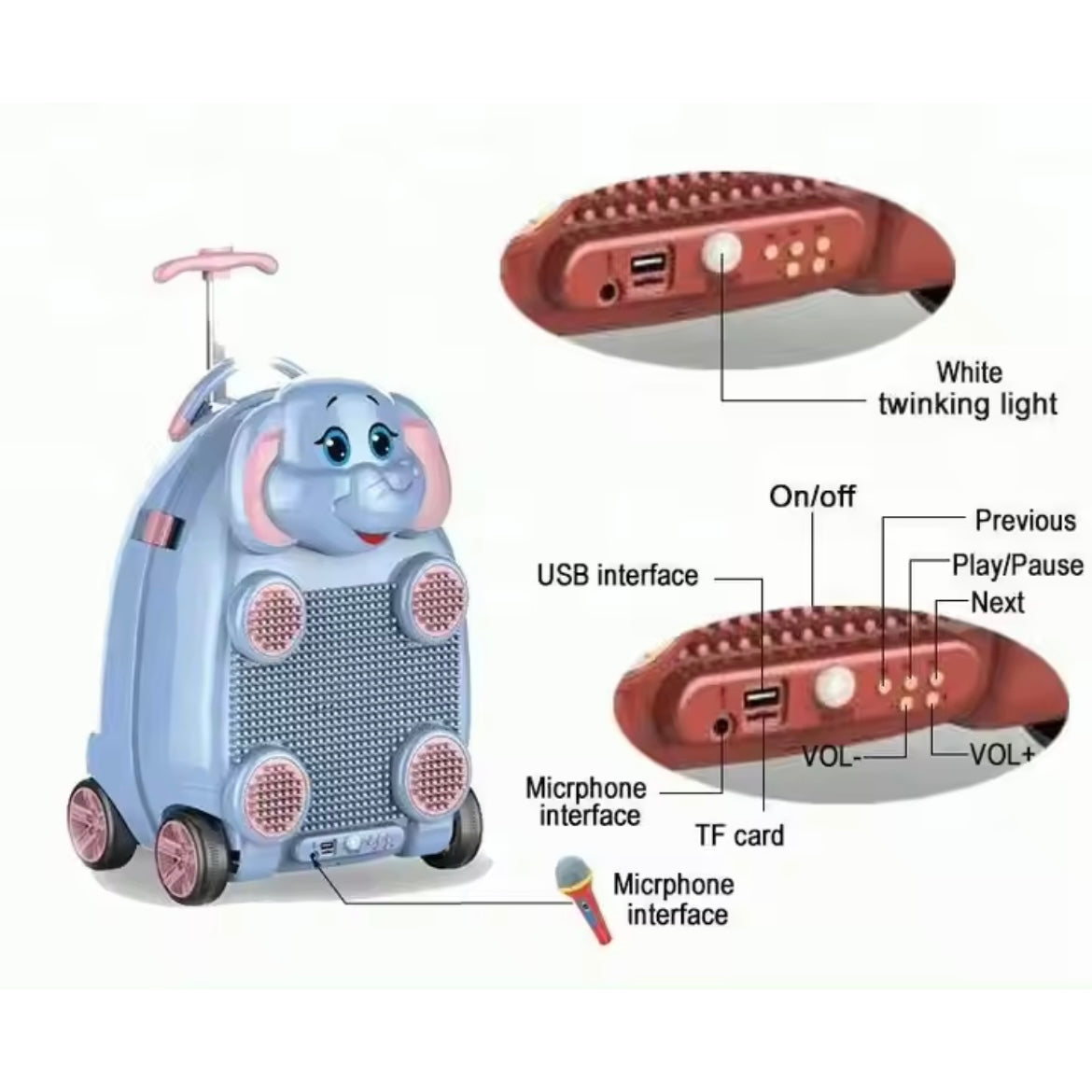 Elephant Musical Trolley