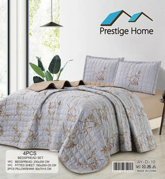 Soft Meadow Bedspread Set - 4 Pieces Double