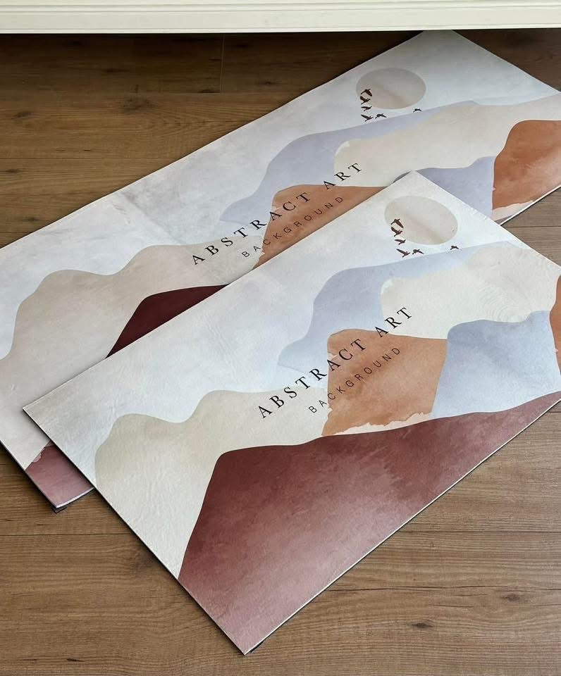 Indoor Rug Set Abstract Art Valley