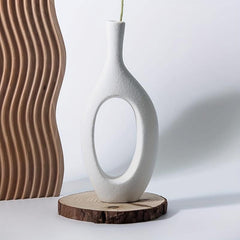 Elora Oval Hollow Ceramic Vase