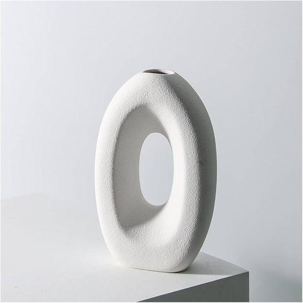 Nova Oval Hollow Ceramic Vase