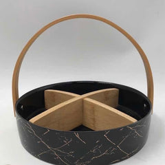 Marble Harmony Snack Tray